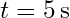 t = 5 \, \text{s}